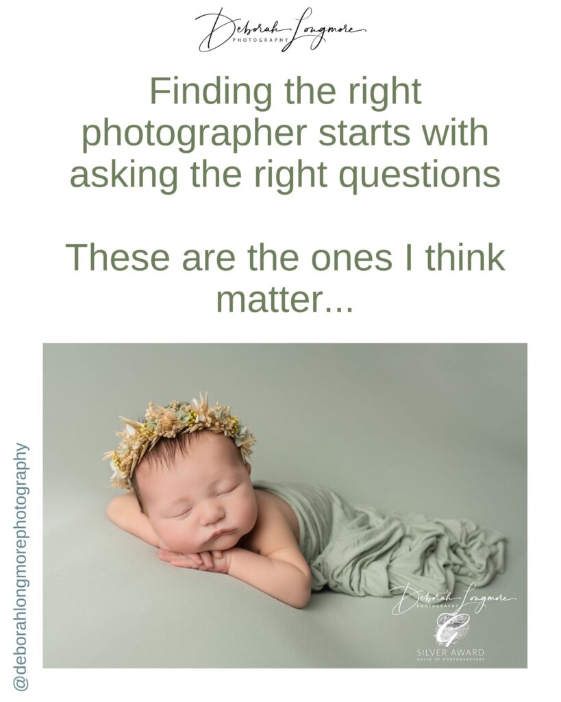 what to ask a newborn photographer before booking