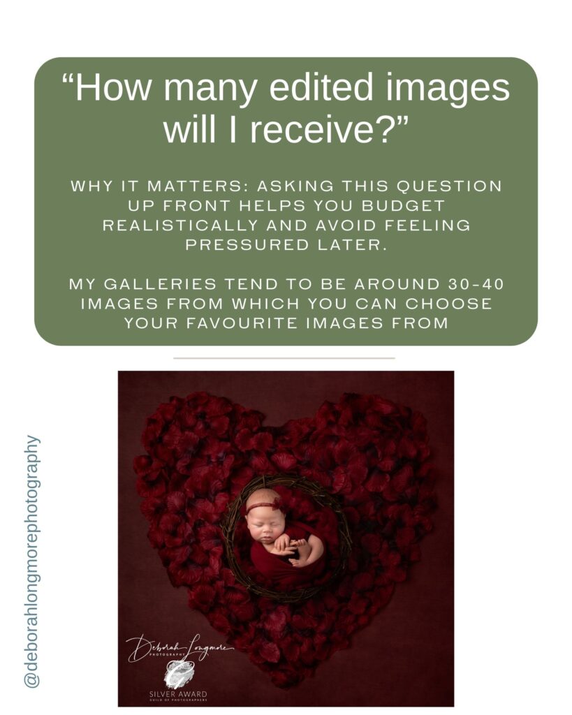 what to ask a newborn photographer before booking